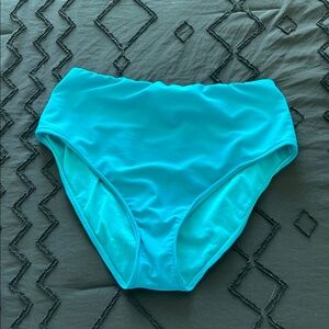 Vibrant Blue High-Waisted Bikini Bottom